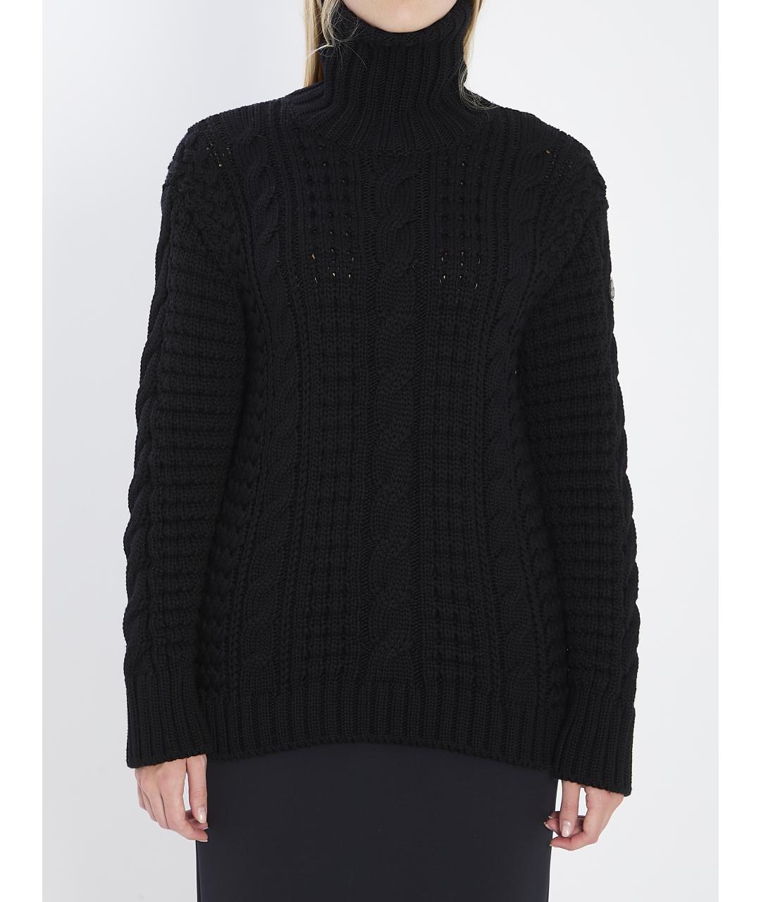 MONCLER Черный шерстяной джемпер / свитер, фото 2