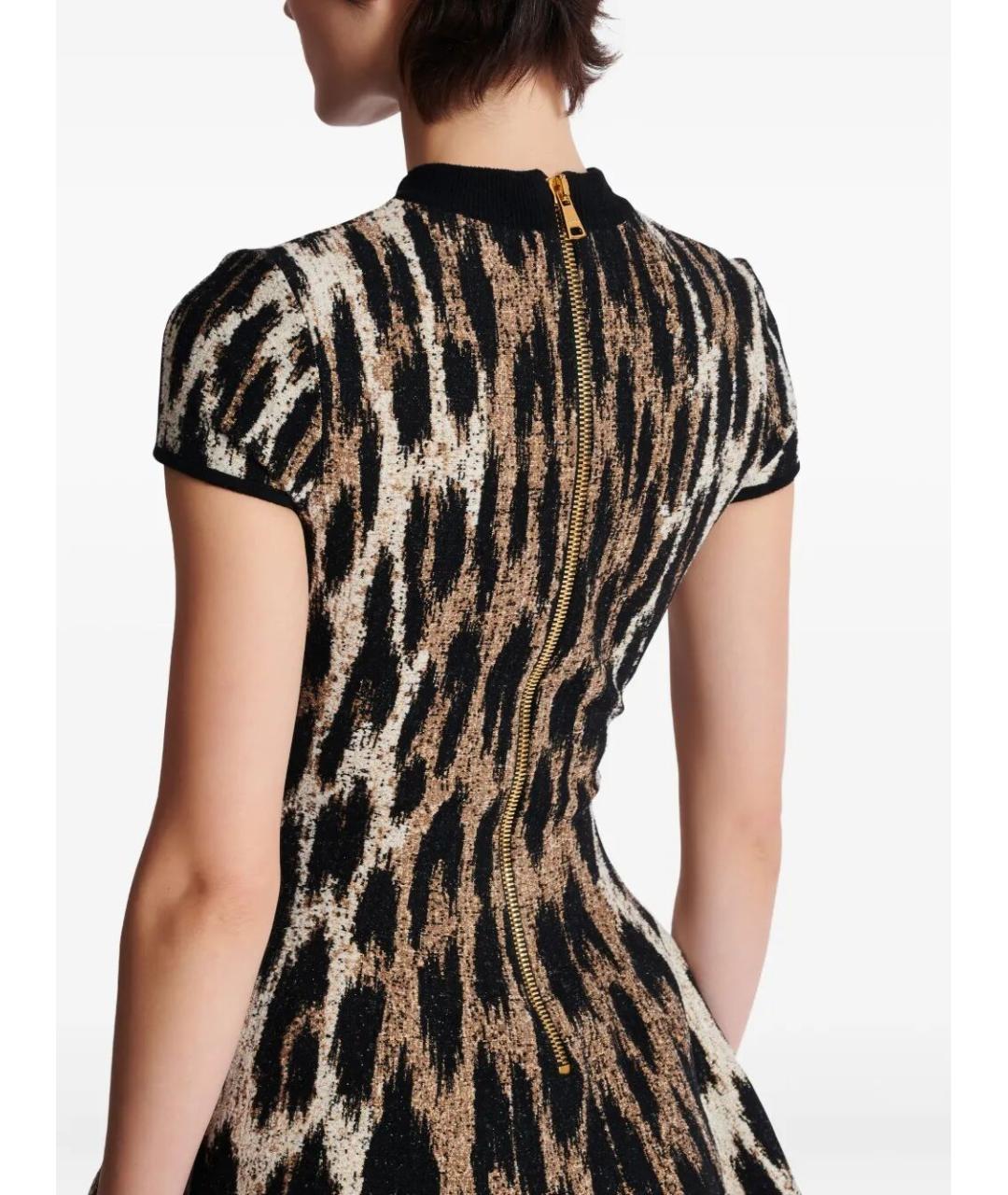 BALMAIN Мульти полиэстеровое коктейльное платье, фото 5