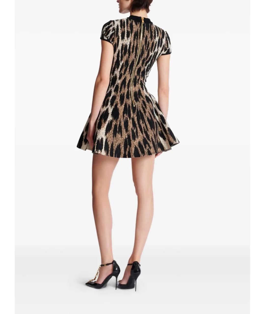 BALMAIN Мульти полиэстеровое коктейльное платье, фото 3