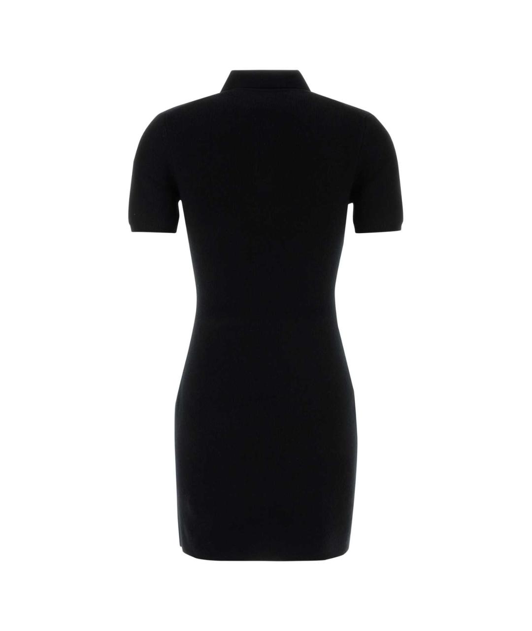 T BY ALEXANDER WANG Черное шерстяное повседневное платье, фото 2