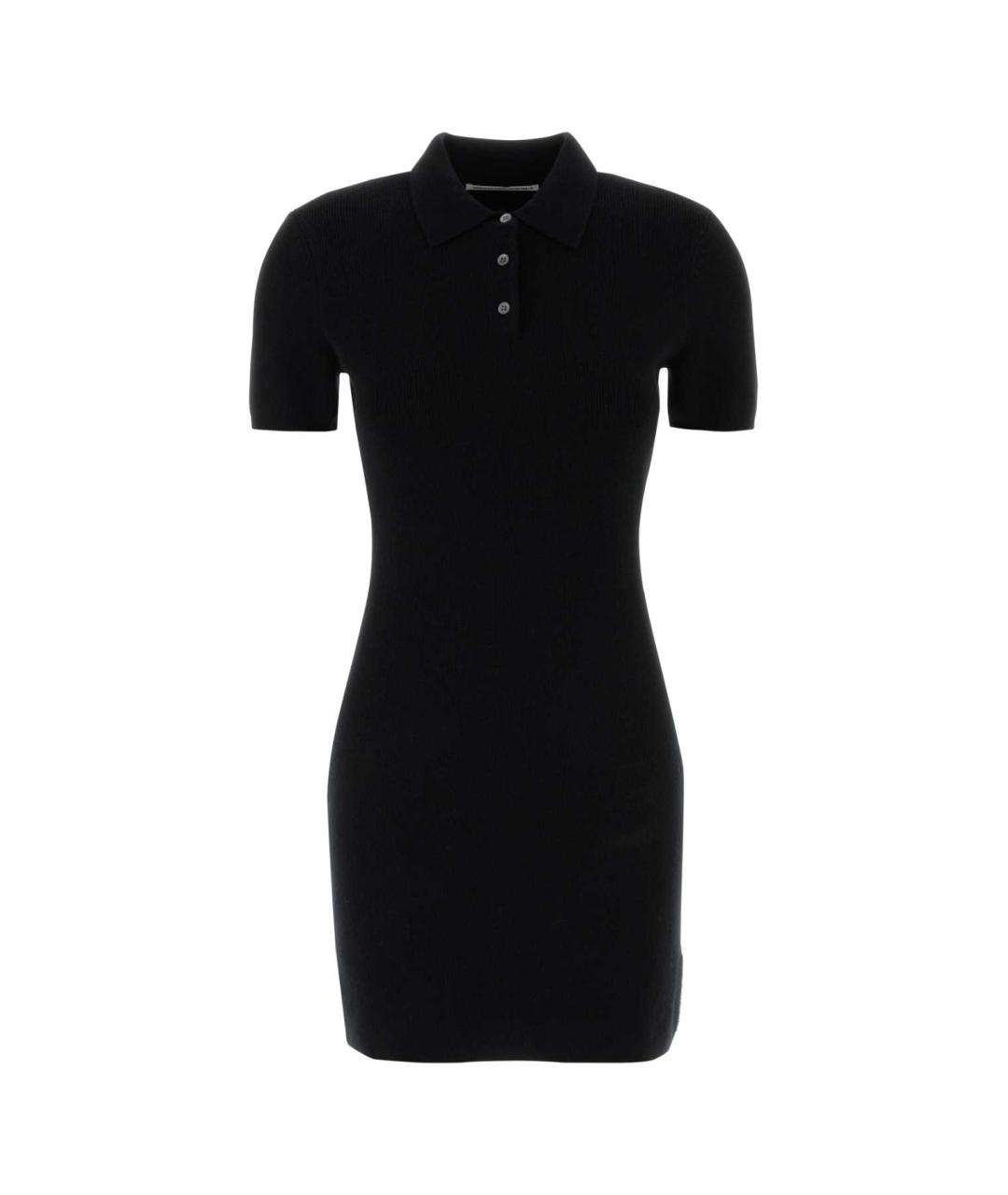 T BY ALEXANDER WANG Черное шерстяное повседневное платье, фото 1