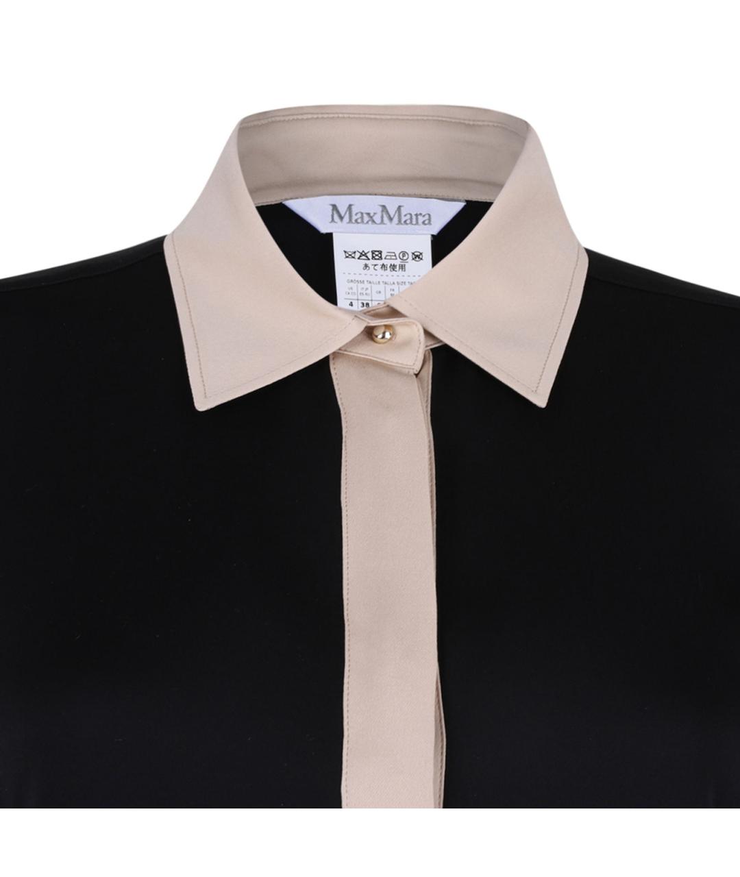 MAX MARA Черная шелковая рубашка, фото 3