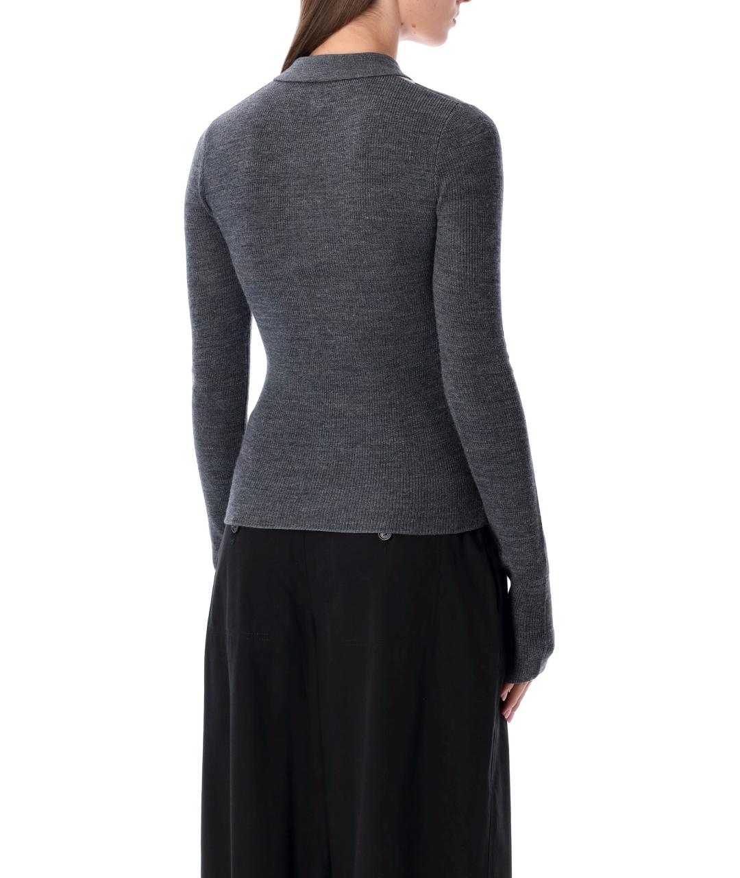 GANNI Серый шерстяной джемпер / свитер, фото 3