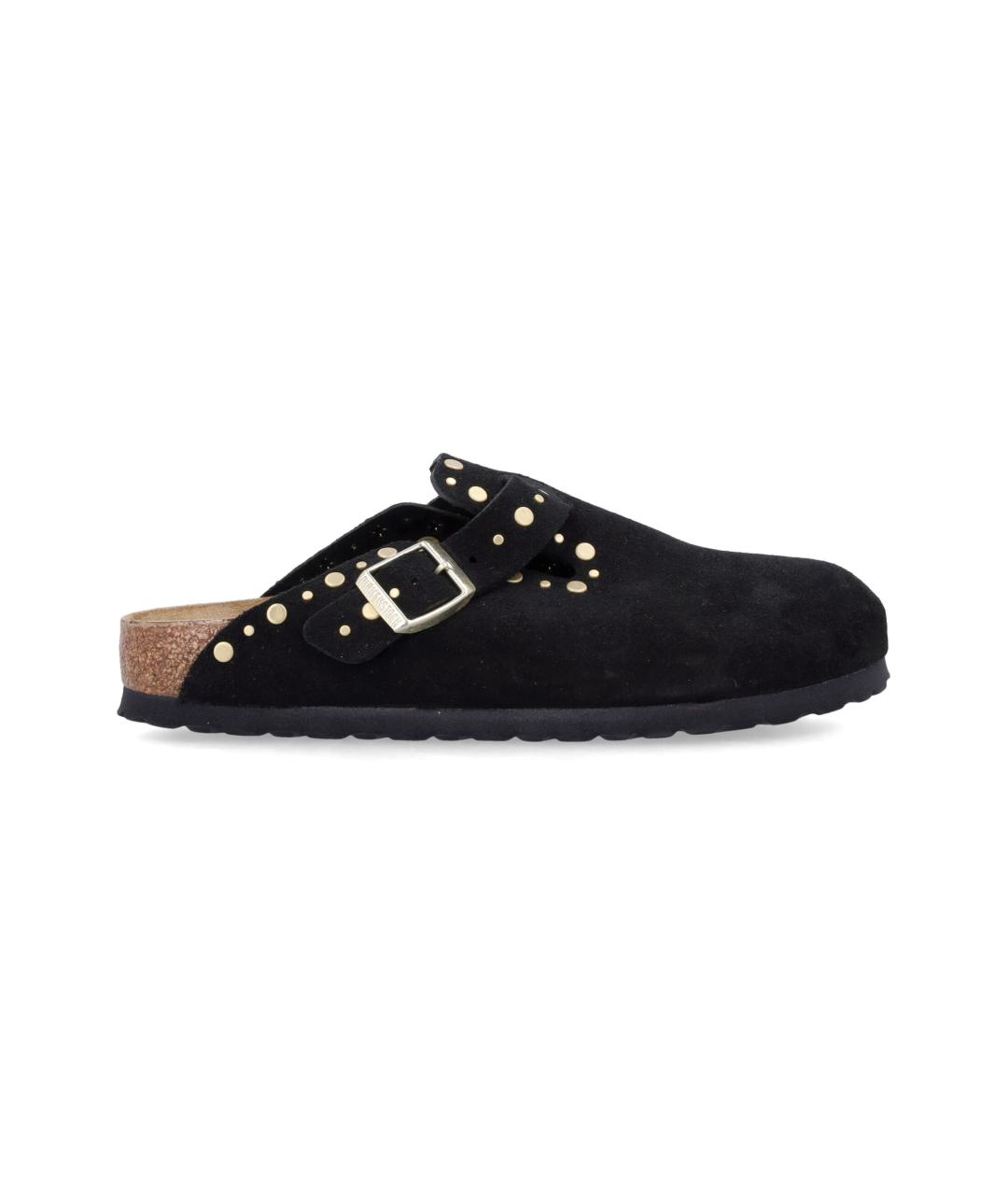BIRKENSTOCK Черные замшевые мюли, фото 1