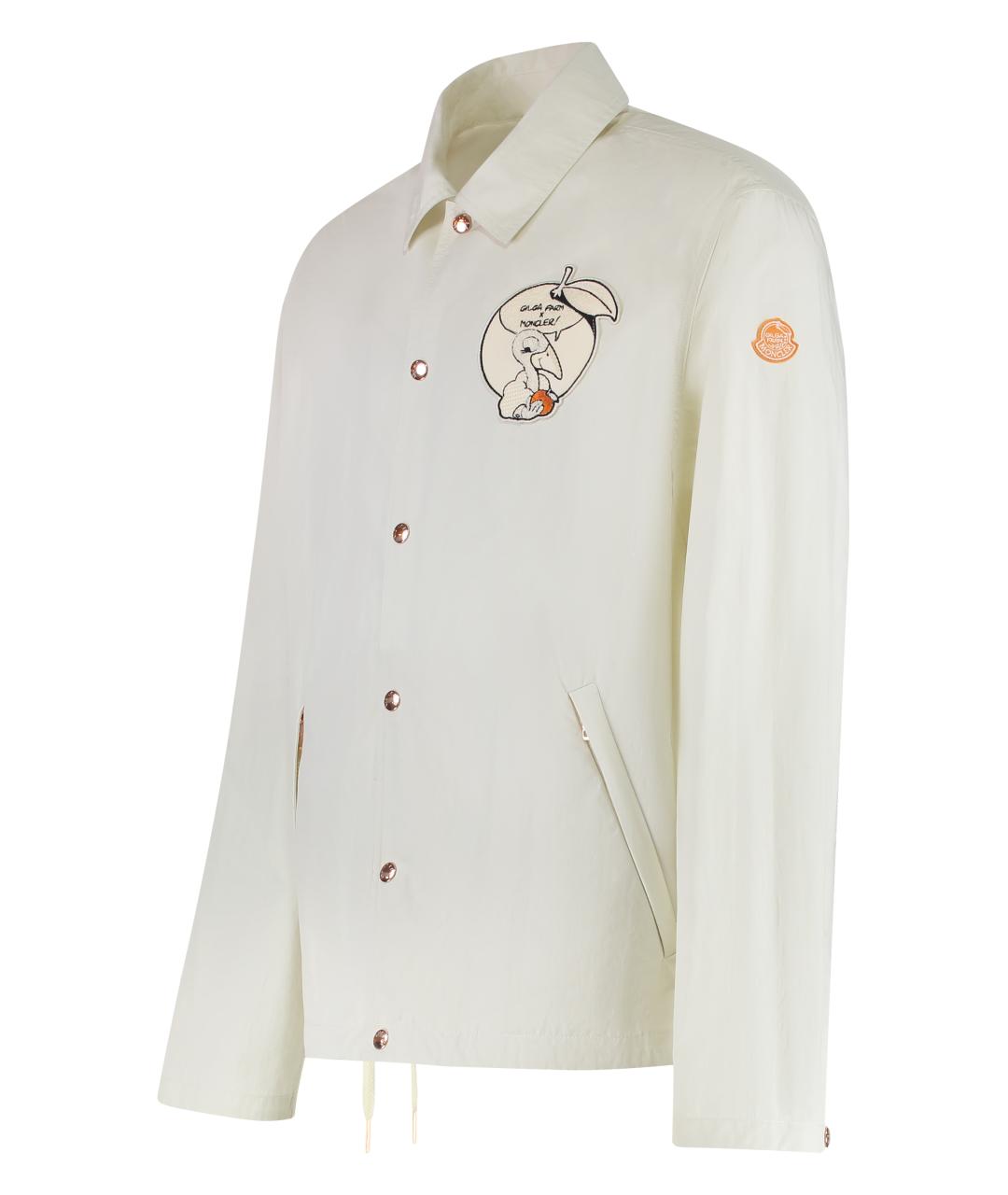 MONCLER Белая хлопковая куртка, фото 2