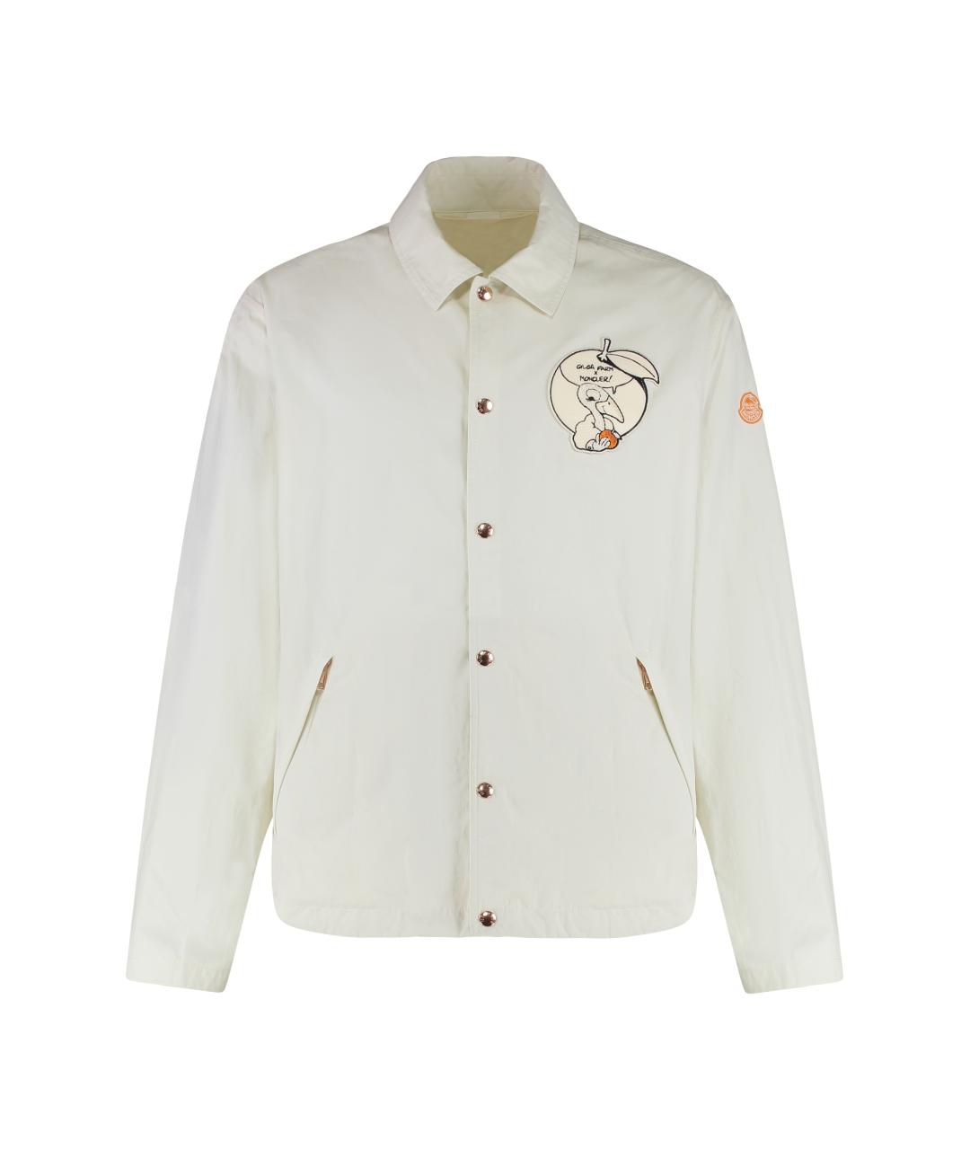 MONCLER Белая хлопковая куртка, фото 1