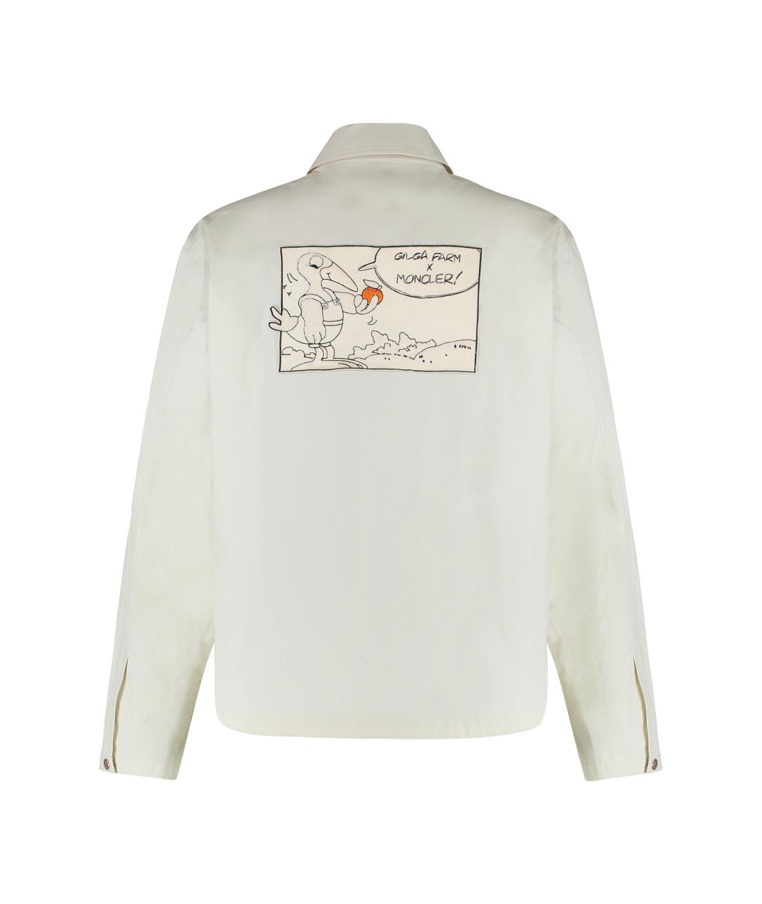 MONCLER Белая хлопковая куртка, фото 3