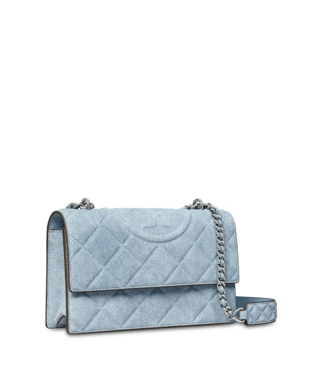 TORY BURCH Голубая замшевая сумка через плечо, фото 5