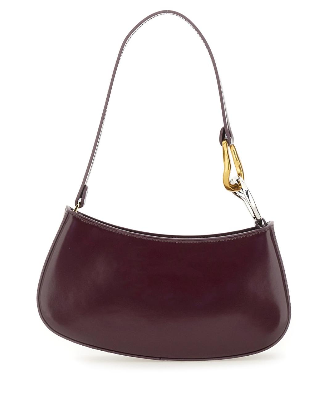 STAUD Бордовая кожаная сумка через плечо, фото 2
