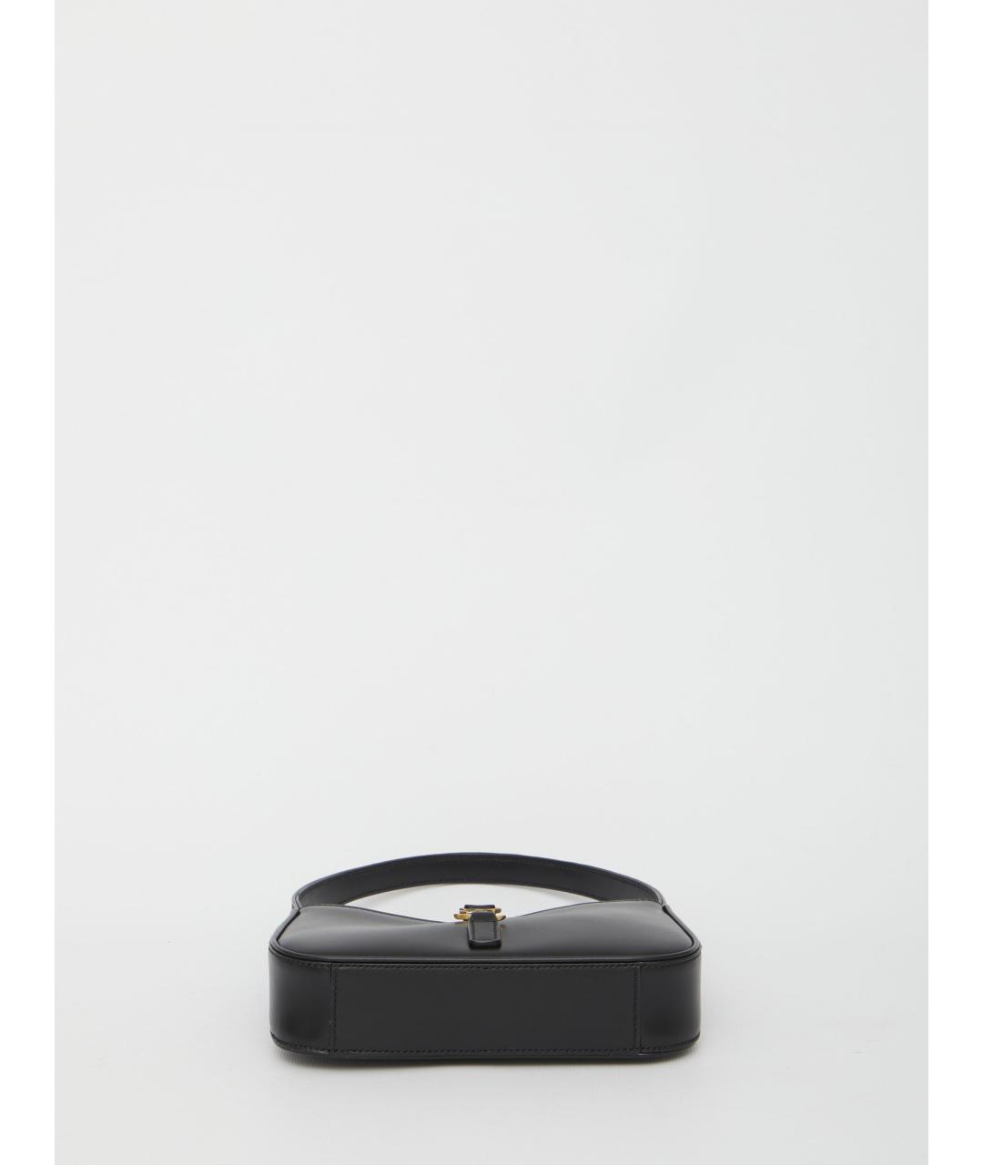 SAINT LAURENT Черная кожаная сумка через плечо, фото 3