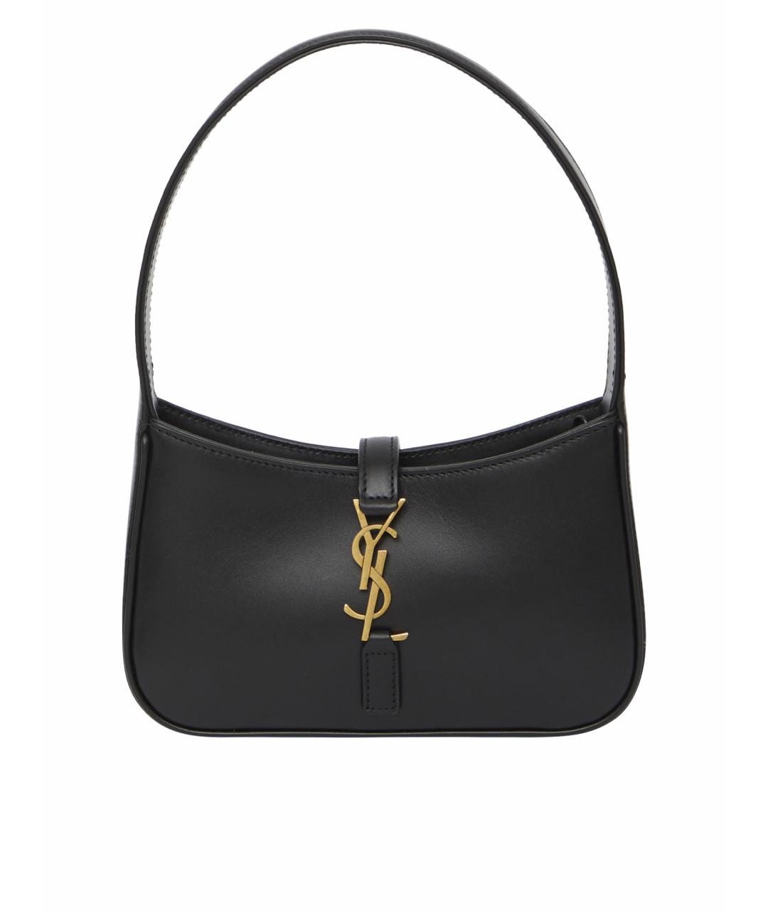 SAINT LAURENT Черная кожаная сумка через плечо, фото 1