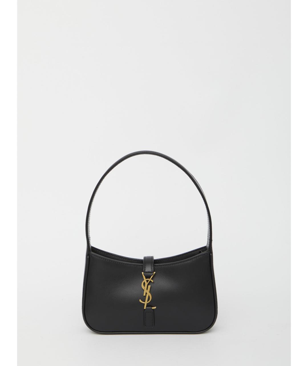 SAINT LAURENT Черная кожаная сумка через плечо, фото 6