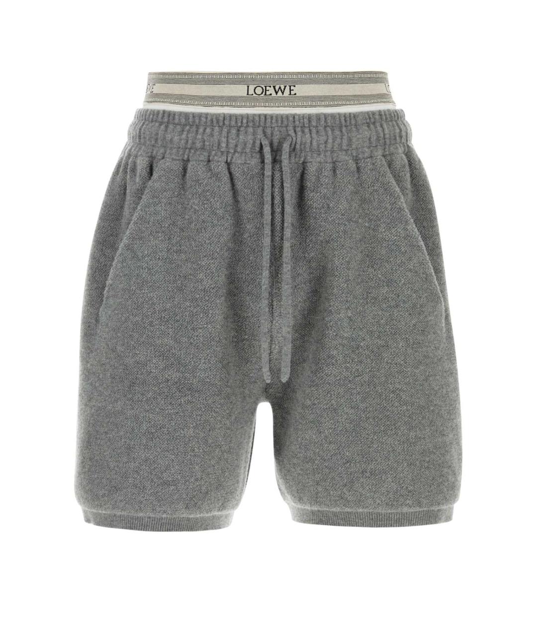 LOEWE Серые шерстяные шорты, фото 1