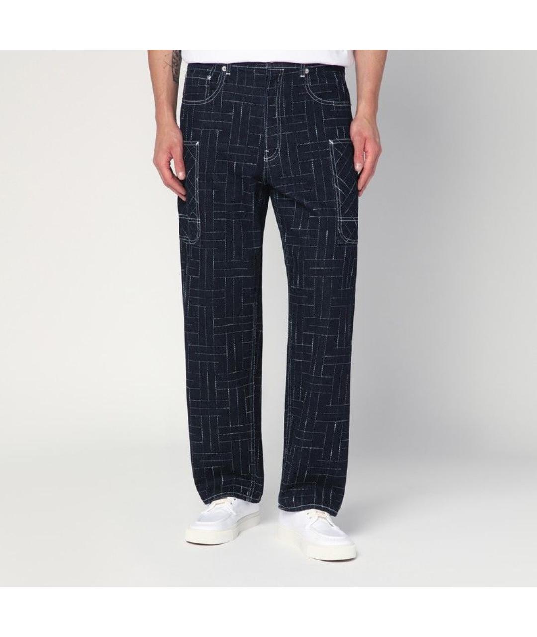 KENZO Синие хлопковые прямые джинсы, фото 2