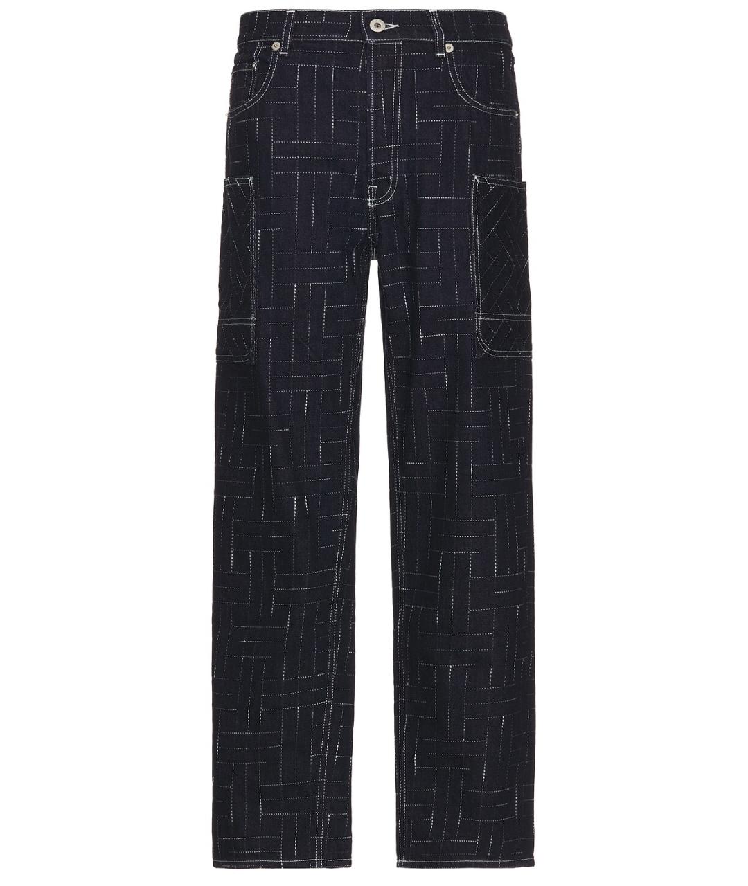 KENZO Синие хлопковые прямые джинсы, фото 1