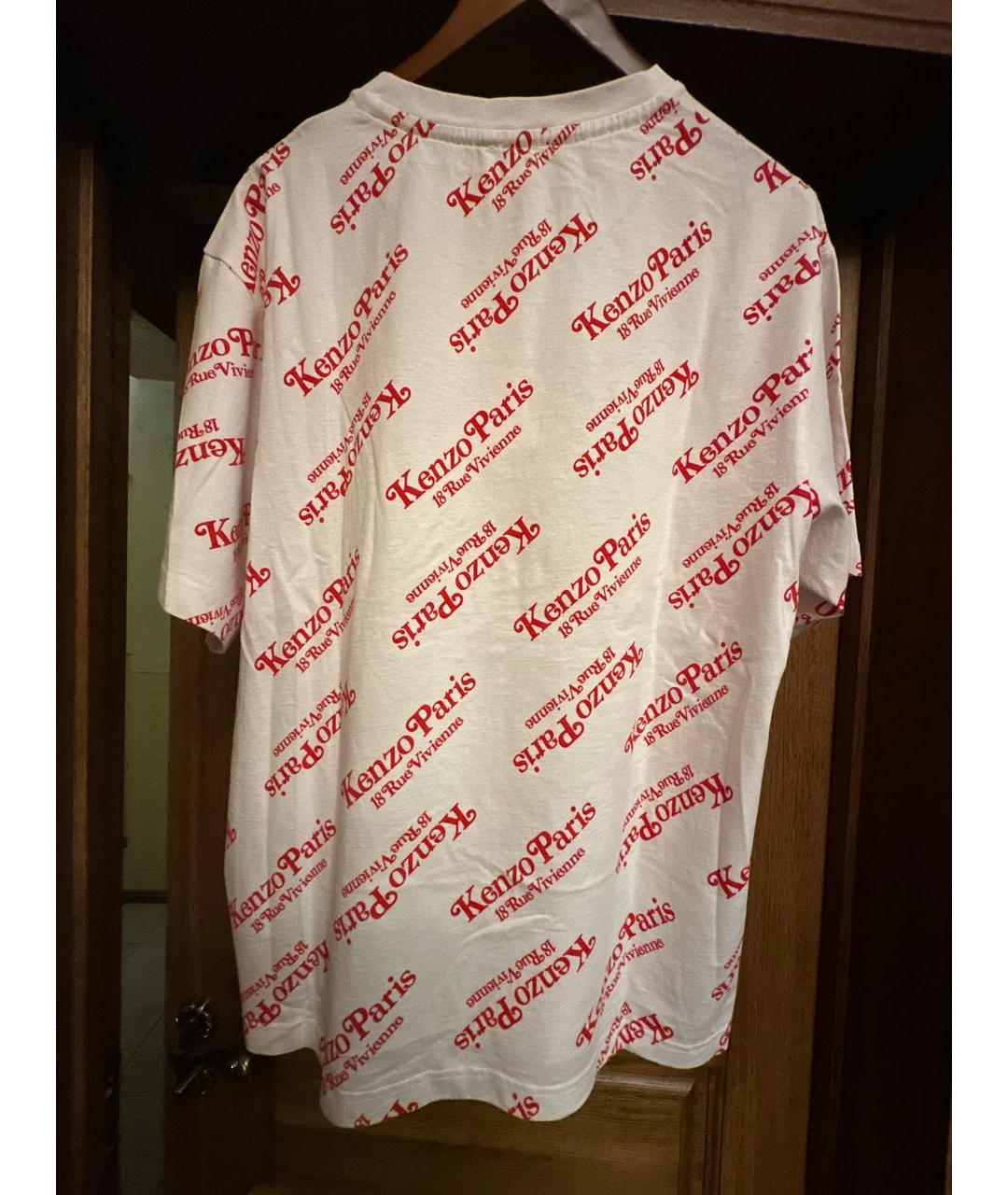 KENZO Белая хлопковая футболка, фото 2