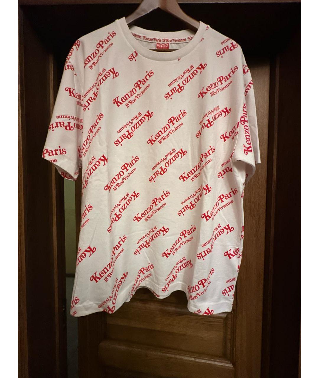 KENZO Белая хлопковая футболка, фото 9