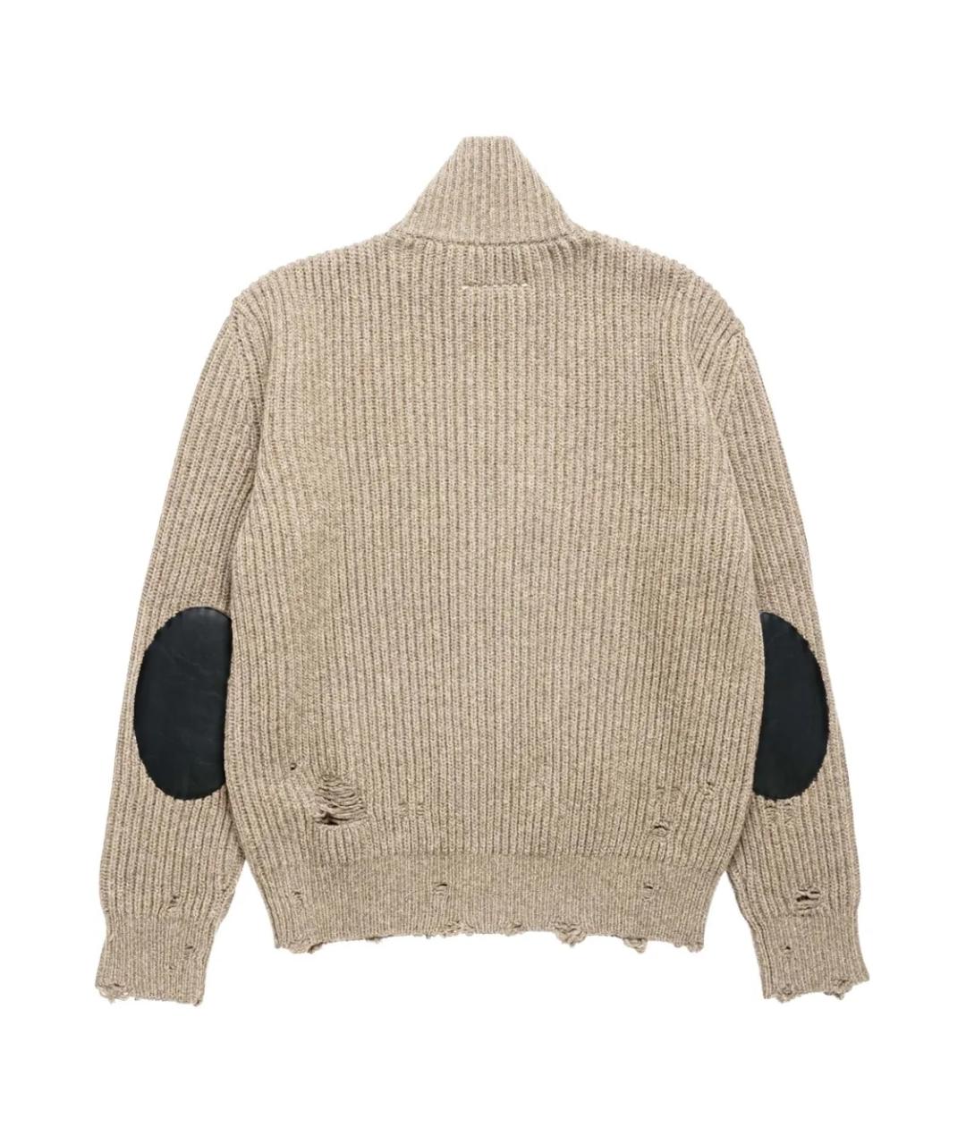 MM6 MAISON MARGIELA Бежевый шерстяной кардиган, фото 2