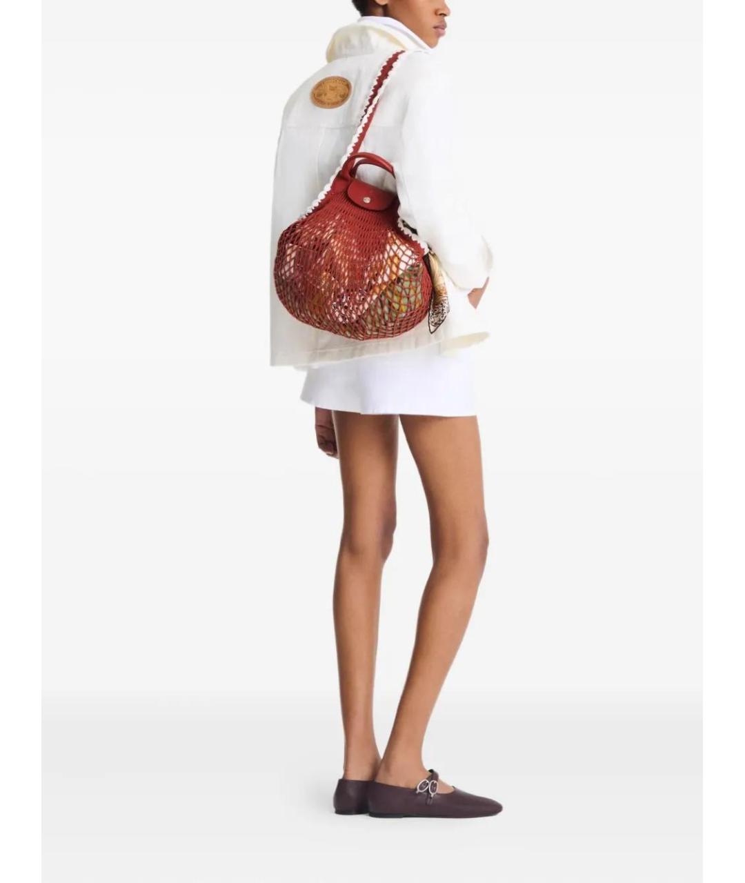 LONGCHAMP Оранжевая тканевая сумка через плечо, фото 2