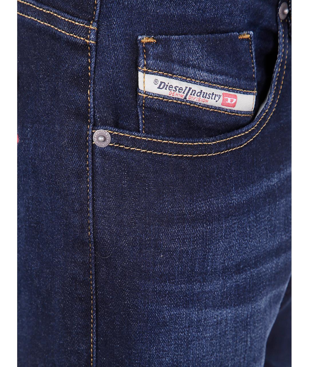DIESEL Синие хлопковые джинсы скинни, фото 3