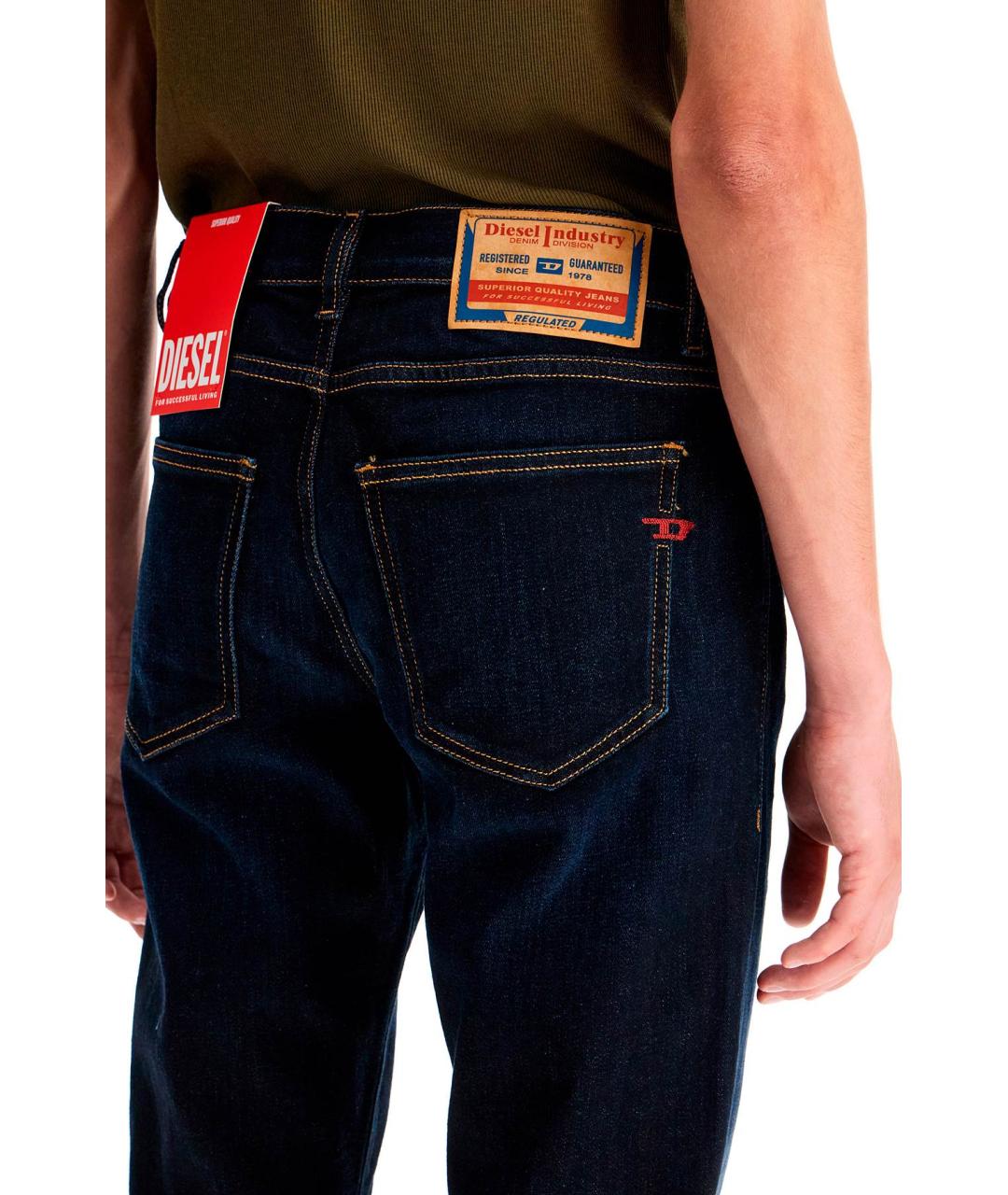 DIESEL Синие хлопковые джинсы скинни, фото 4