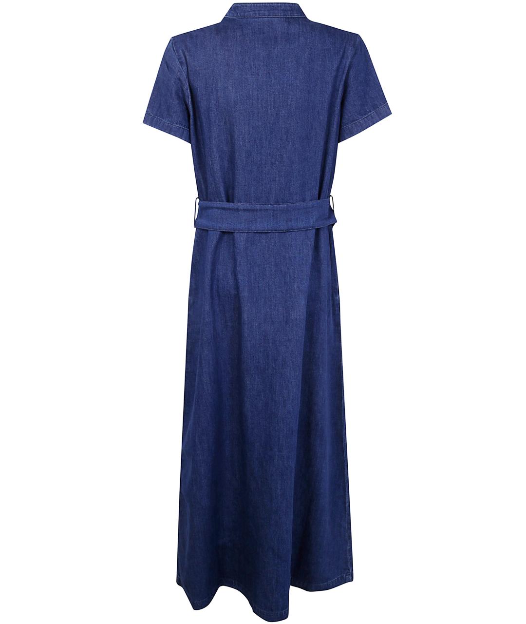 A.P.C. Синее хлопковое повседневное платье, фото 2