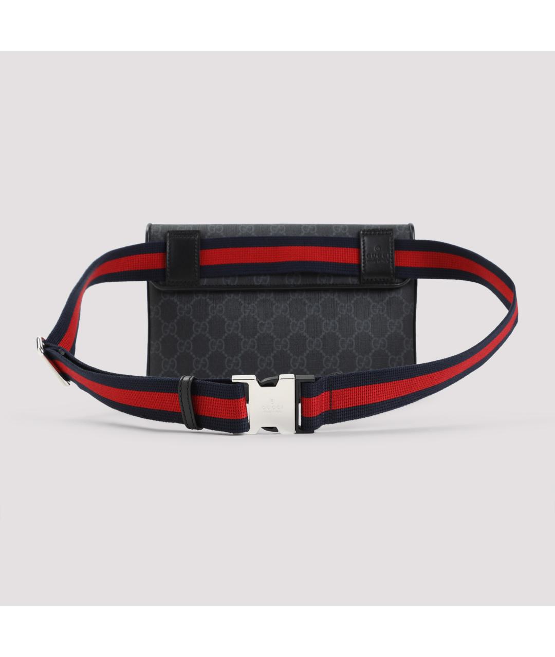 GUCCI Черная поясная сумка из искусственной кожи, фото 3