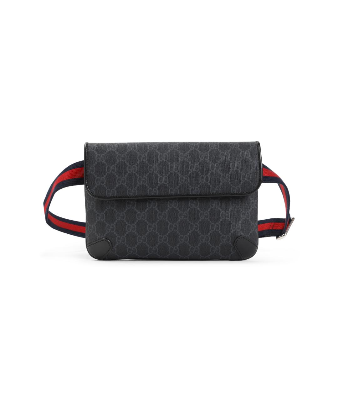GUCCI Черная поясная сумка из искусственной кожи, фото 1
