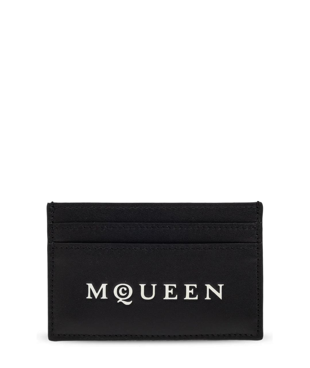 ALEXANDER MCQUEEN Черный кожаный кардхолдер, фото 1