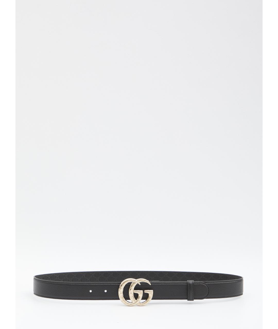 GUCCI Черный кожаный ремень, фото 4