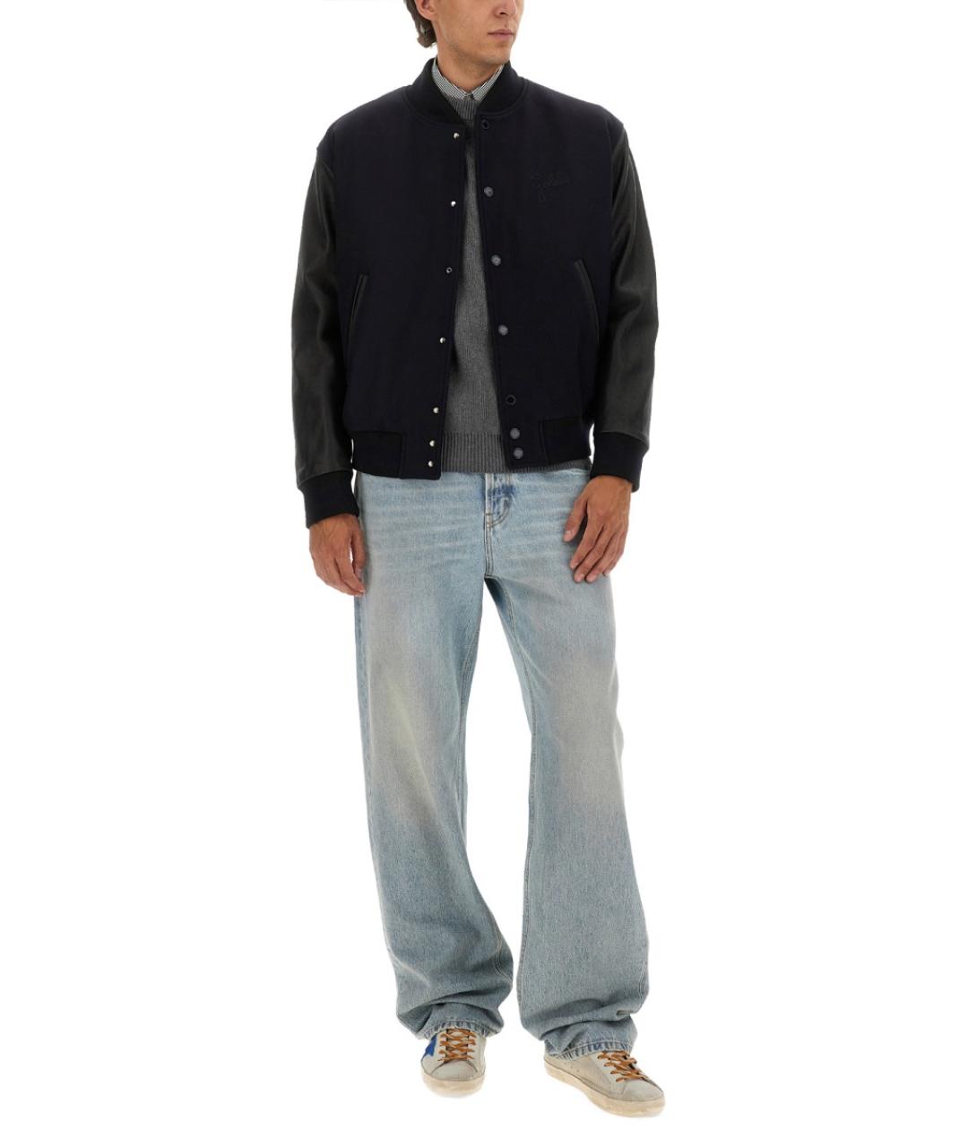 GOLDEN GOOSE DELUXE BRAND Синяя шерстяная куртка, фото 4