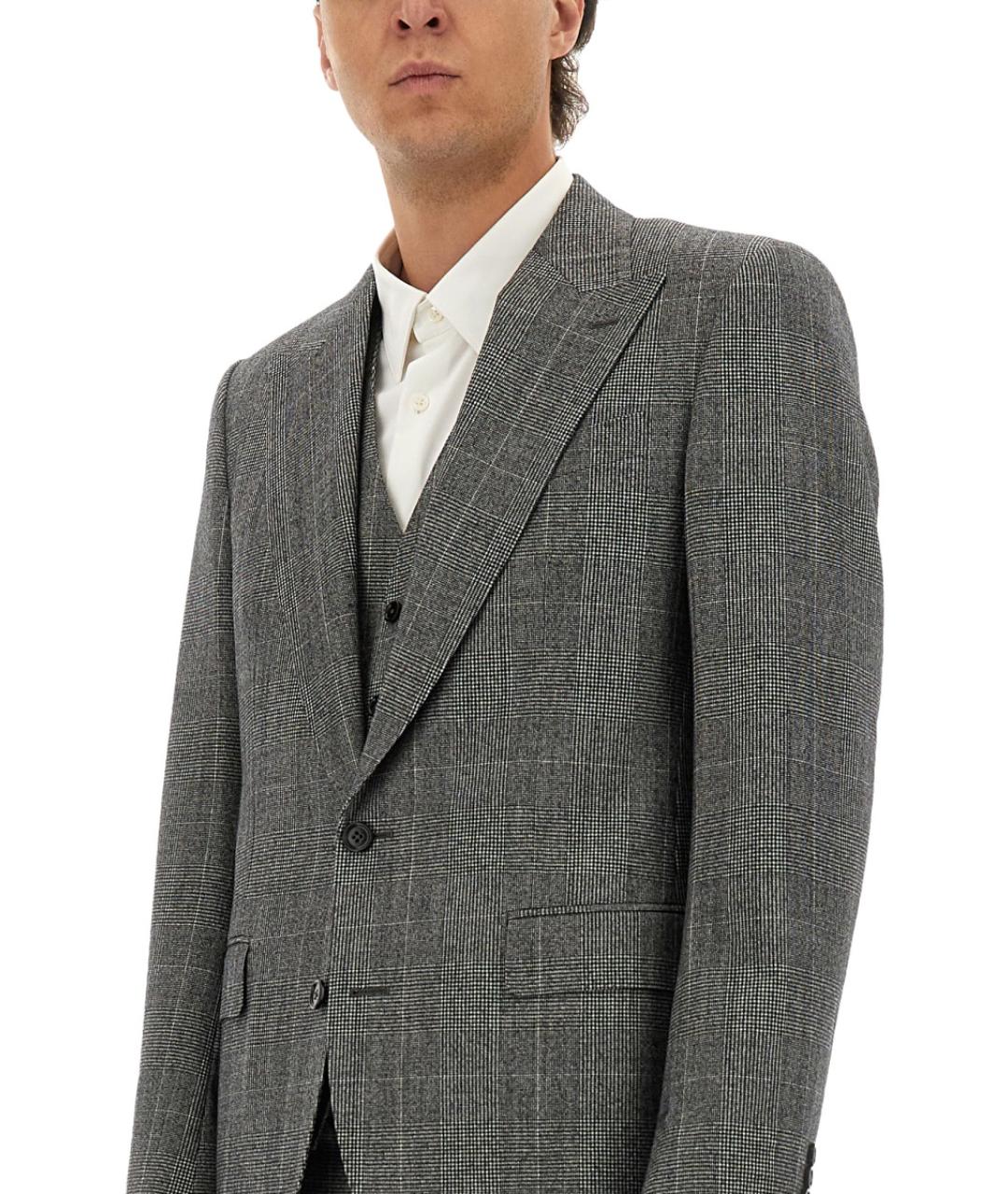 DOLCE&GABBANA Серый классический костюм, фото 2