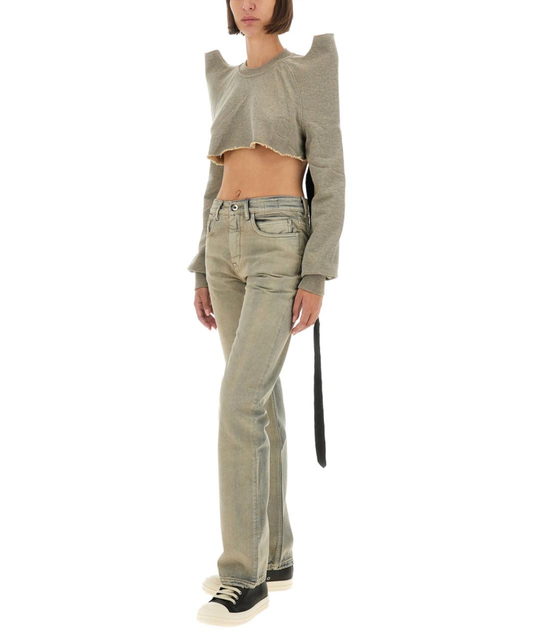 RICK OWENS DRKSHDW Серый хлопковый джемпер / свитер, фото 5