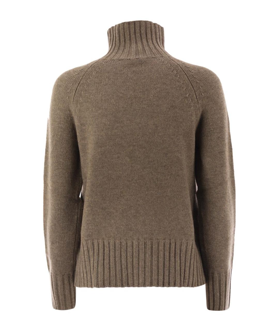 'S MAX MARA Коричневый шерстяной джемпер / свитер, фото 2