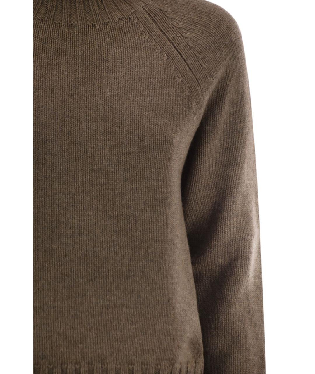 'S MAX MARA Коричневый шерстяной джемпер / свитер, фото 4