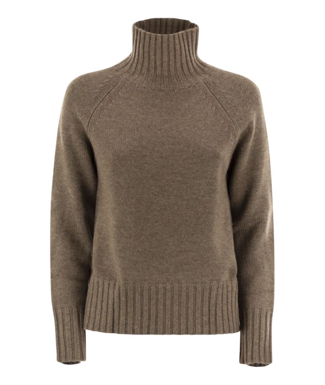 'S MAX MARA Коричневый шерстяной джемпер / свитер, фото 1