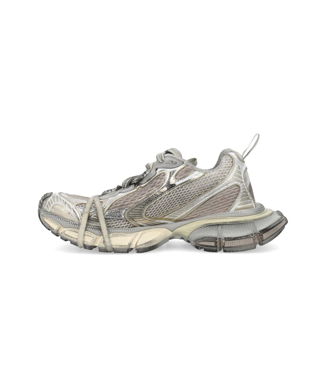 BALENCIAGA Серые синтетические низкие кроссовки / кеды, фото 3