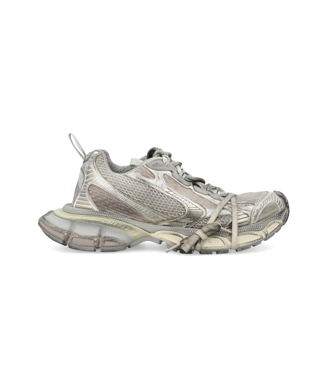 BALENCIAGA Серые синтетические низкие кроссовки / кеды, фото 1