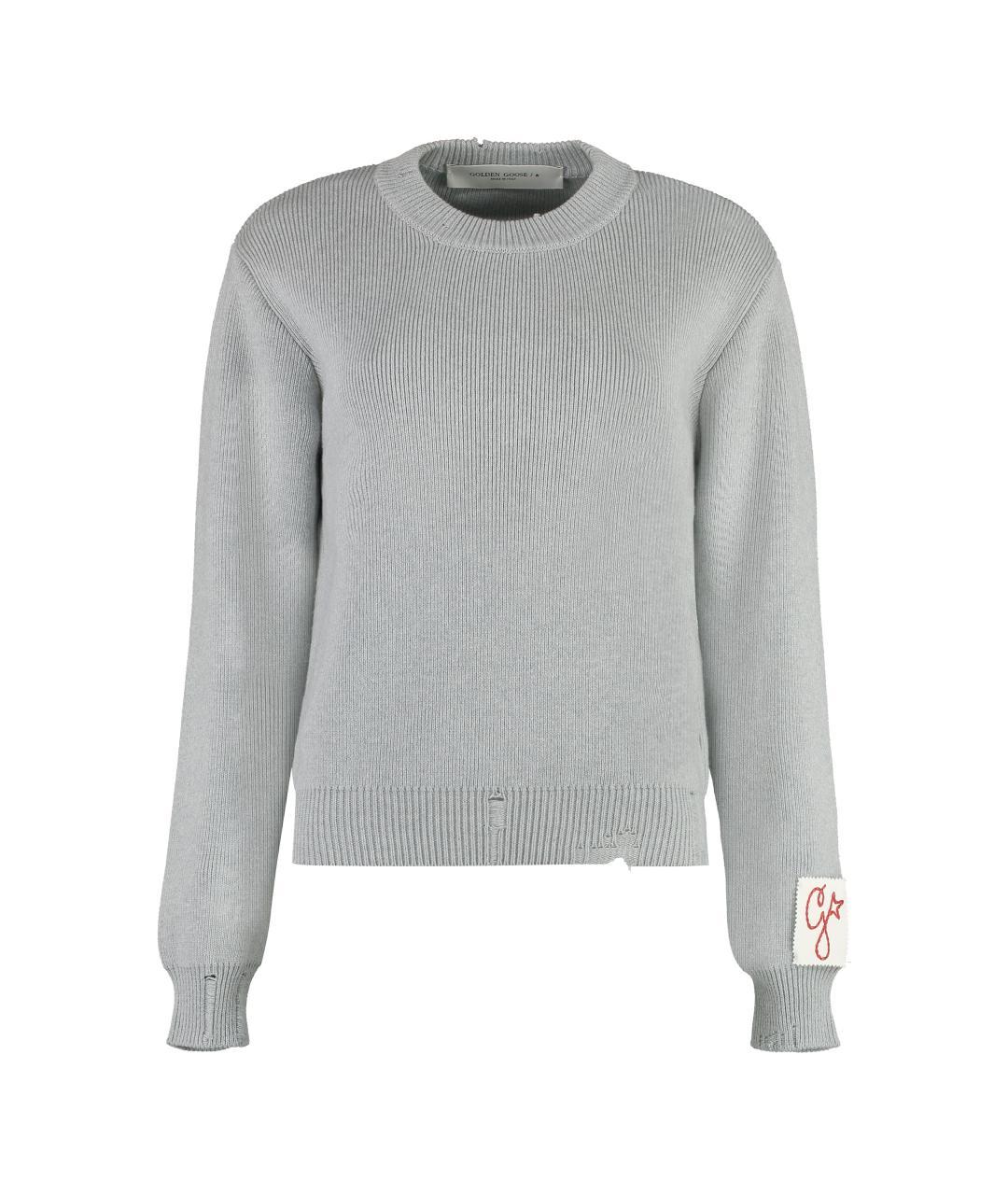 GOLDEN GOOSE DELUXE BRAND Серый хлопковый джемпер / свитер, фото 1