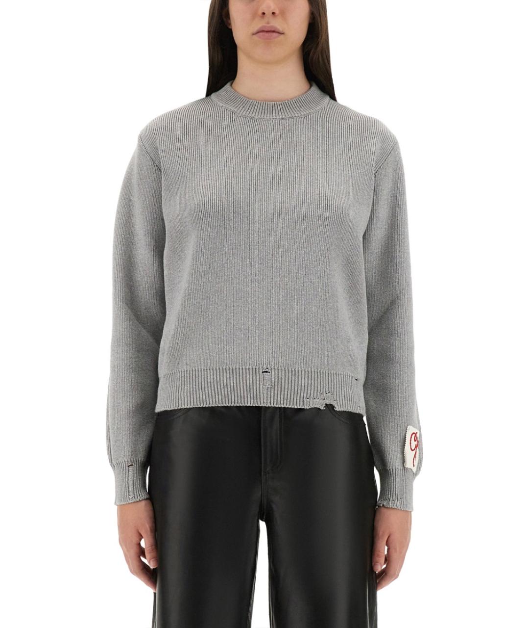 GOLDEN GOOSE DELUXE BRAND Серый хлопковый джемпер / свитер, фото 2