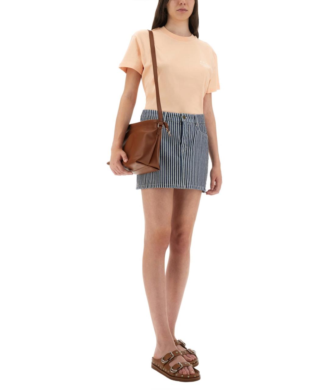 A.P.C. Розовая хлопковая футболка, фото 3