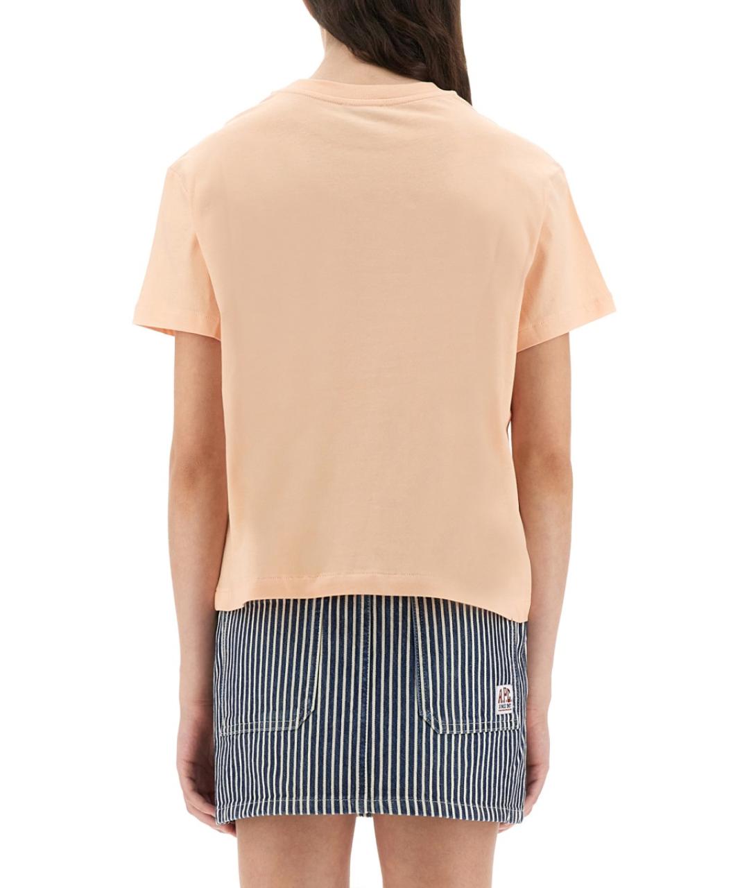 A.P.C. Розовая хлопковая футболка, фото 4