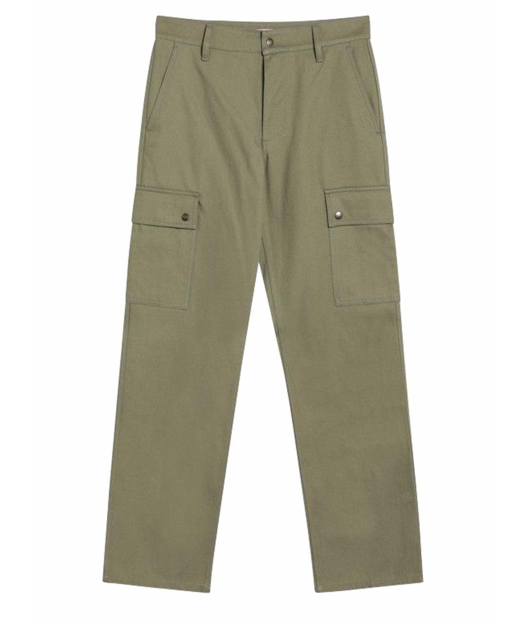 BURBERRY Хаки хлопковые повседневные брюки, фото 1