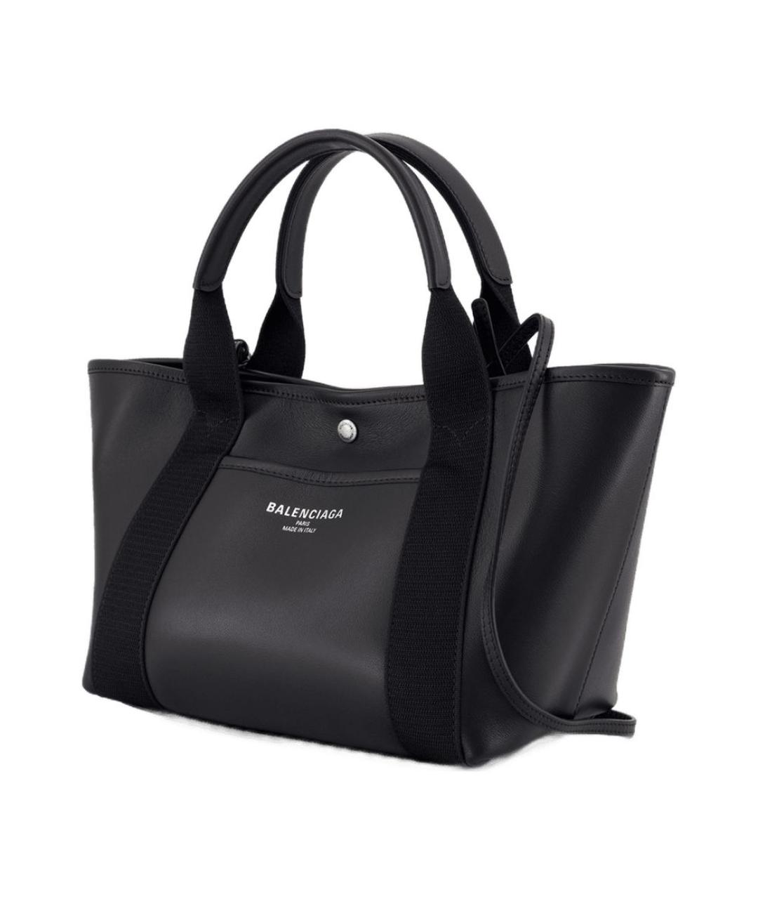 BALENCIAGA Черная кожаная сумка тоут, фото 2