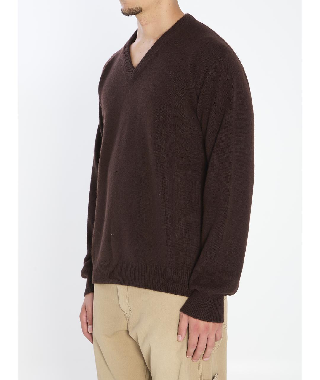 MAISON MARGIELA Коричневый кашемировый джемпер / свитер, фото 3