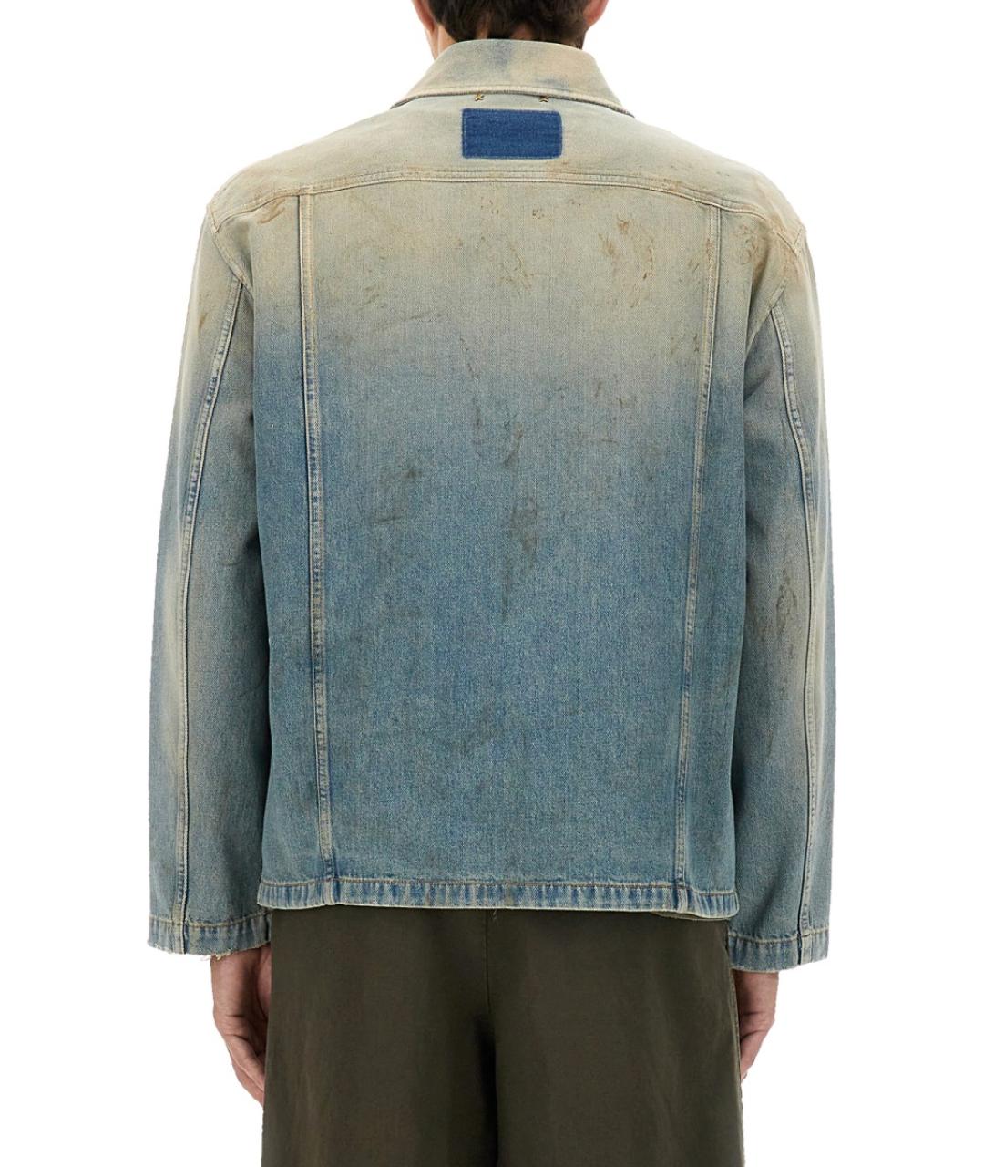GOLDEN GOOSE DELUXE BRAND Голубая хлопковая куртка, фото 4