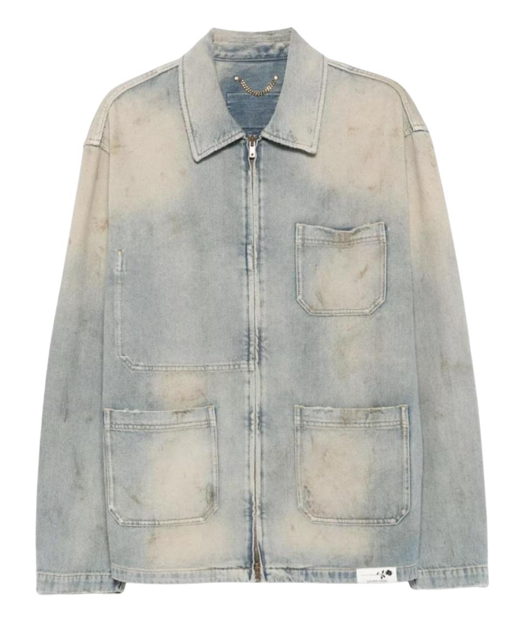 GOLDEN GOOSE DELUXE BRAND Голубая хлопковая куртка, фото 1