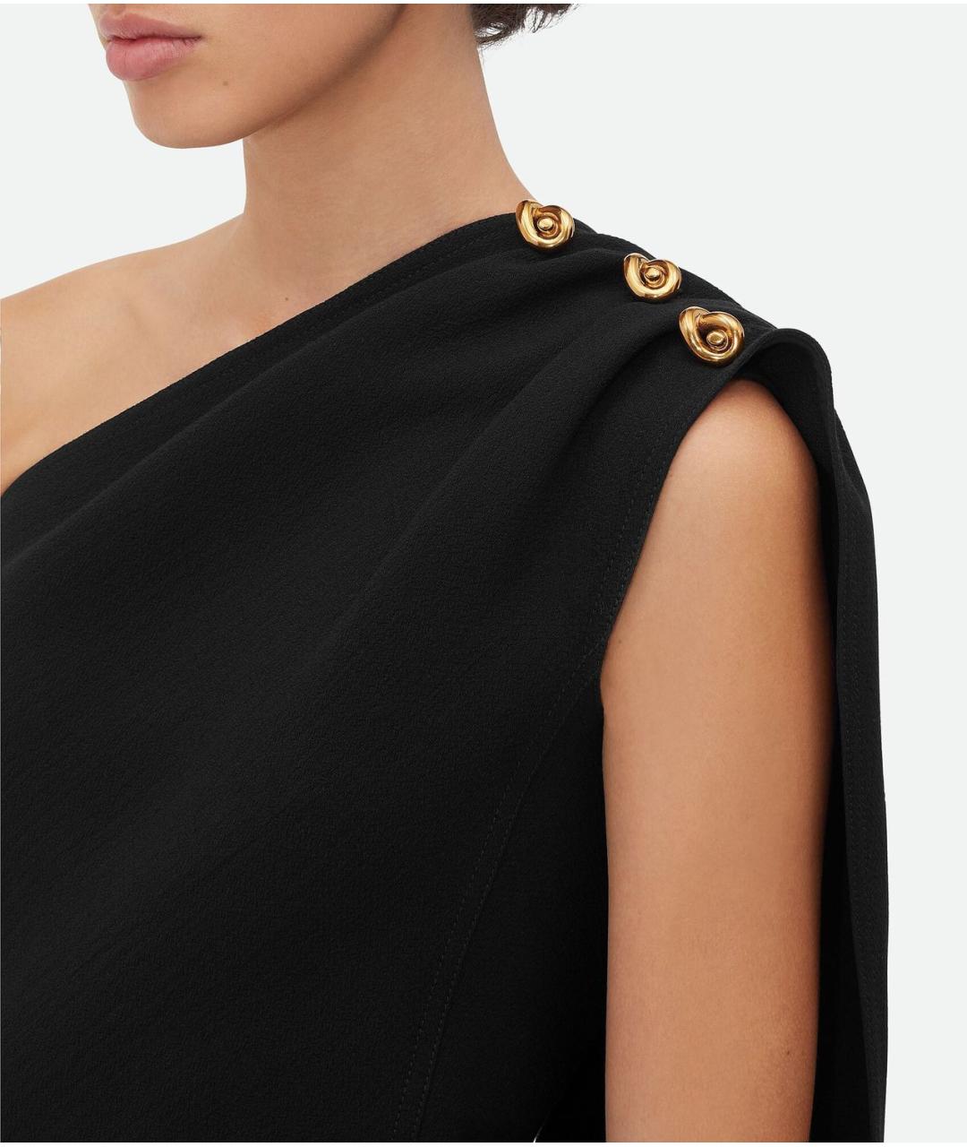 BOTTEGA VENETA Черная шерстяная блузы, фото 6