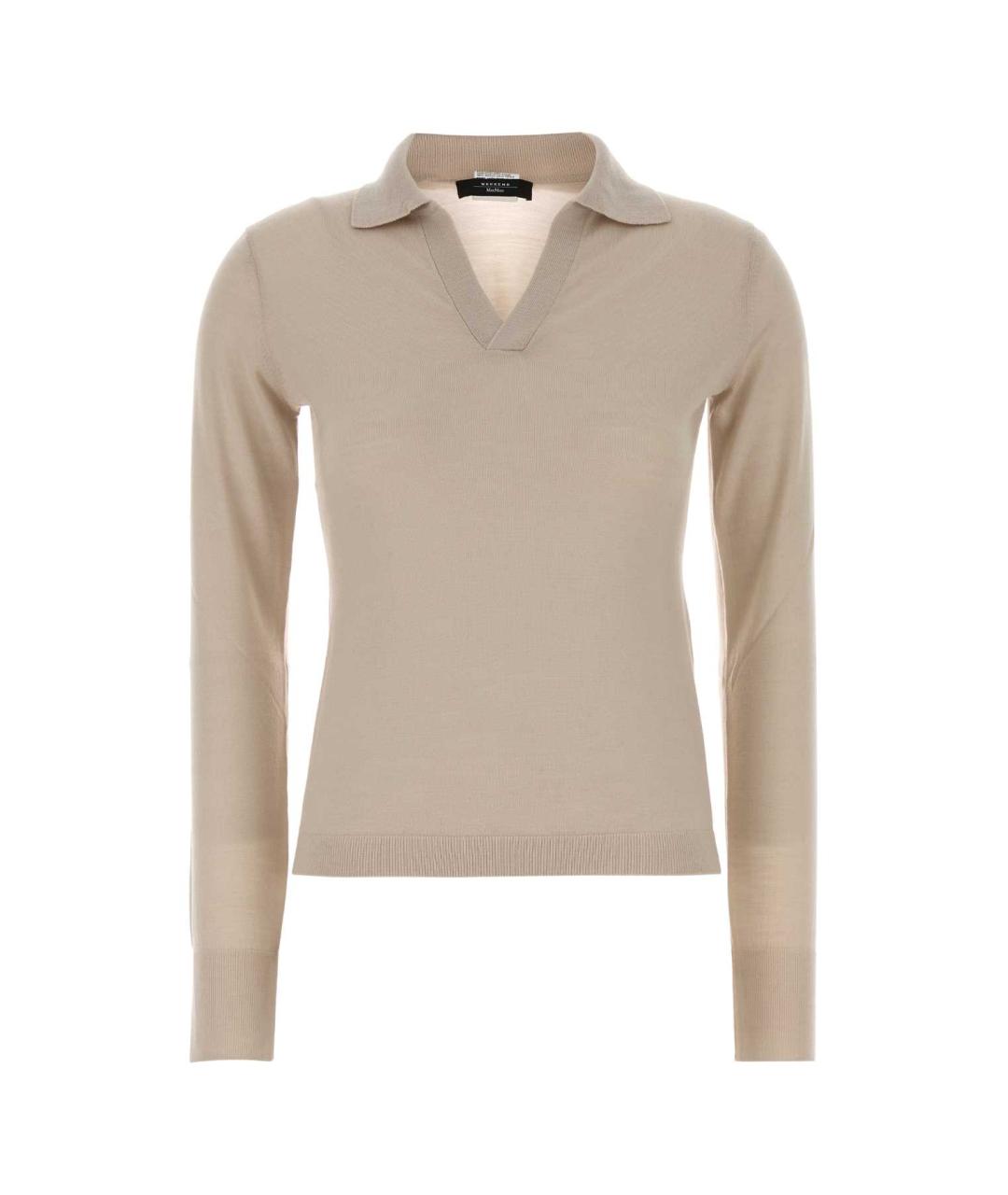 WEEKEND MAX MARA Бежевый кашемировый джемпер / свитер, фото 1