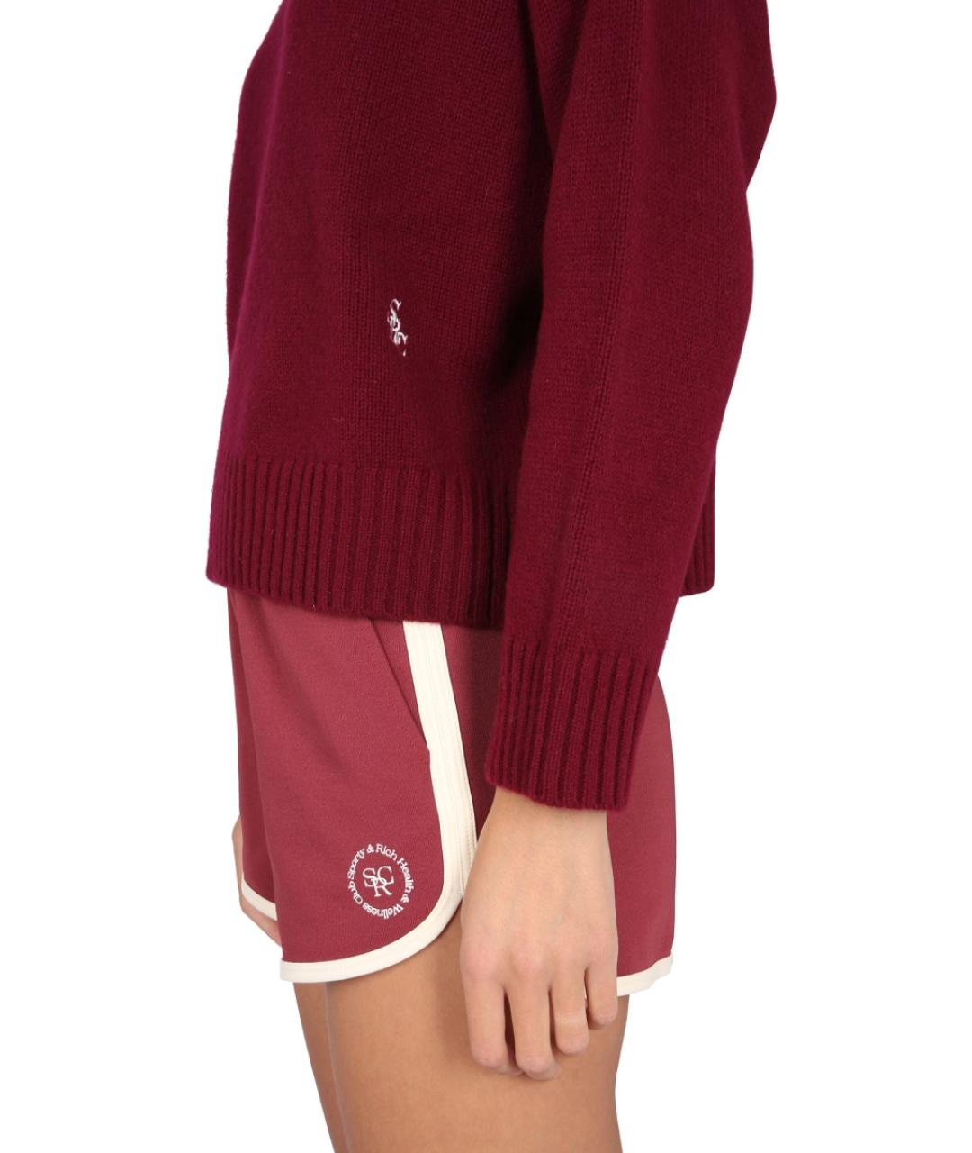 SPORTY AND RICH Бордовый хлопковый джемпер / свитер, фото 4